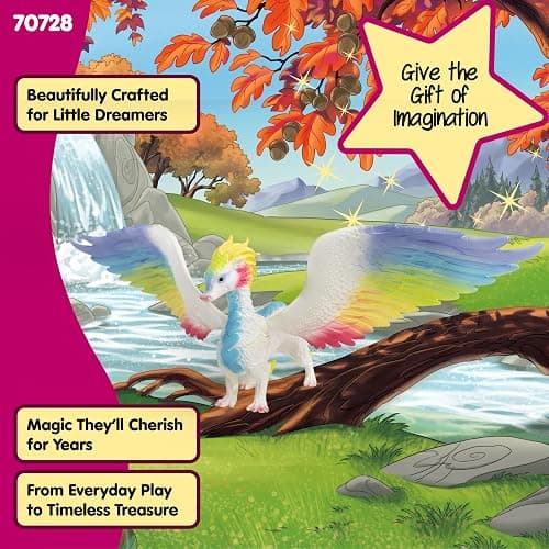 schleich BAYALA — Rainbow Dragon with Large, 13" Wingspan and Movable Parts, Colorful Toy Dragon Collectible Figurine, Fantasy Toys for Girls and Boys Ages 5+ thumbnail 4