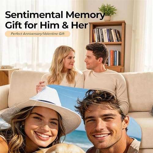 SwiftBay Custom Blanket with Pictures, Personalized Photo Blanket Gift | Personalized Photo Blanket for Couples, Family, Birthdays, Retirement, Coworkers and Company Appreciation Gifts. thumbnail 4