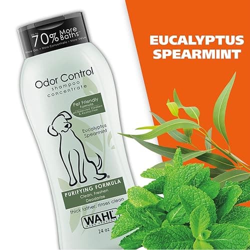 Wahl USA Odor Control Shampoo for Dogs & Pets - Eucalyptus & Spearmint Animal Deodorizer for Cleaning & Freshening – 24 Oz - Model 820003A thumbnail 6