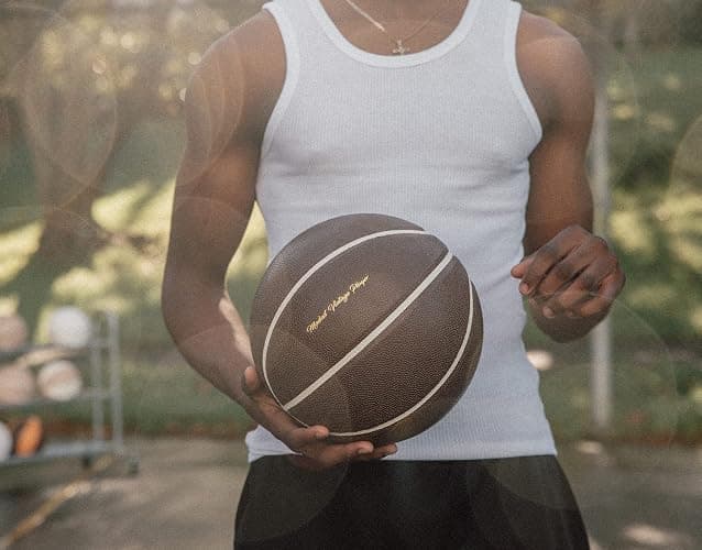 Modest Vintage Player Ltd Products Dark Brown Leather Basketball thumbnail 3