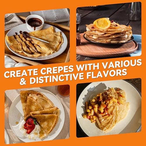 Baker's Friend Instant Crepe Maker with Handle, Electric Crepe Maker Machine, Crepera Electrica, 8 Inch Non-stick Cooking Surface, Aqua thumbnail 6