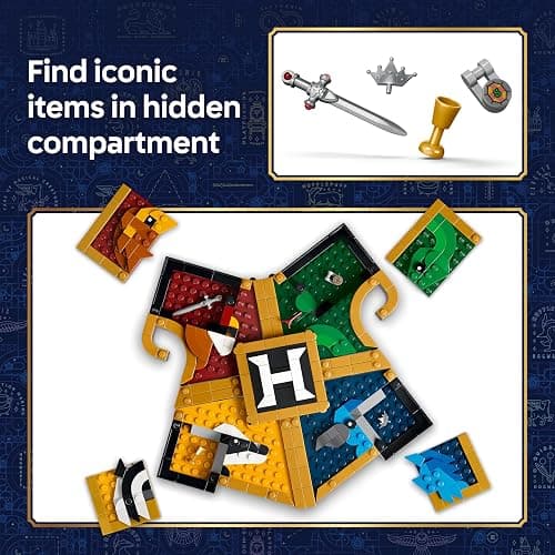 LEGO Harry Potter Hogwarts House Crest Toy - 3D Wall Art Model w/Animals - Kids' Room Decor - Birthday Gift Idea for 12+ Year Old Girls, Boys & Teenage Fans - 76462 thumbnail 6