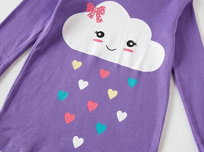Babyroom Girls Matching Doll&Toddler 4 Piece Cotton Pajamas Toddler Christmas Sleepwear thumbnail 4