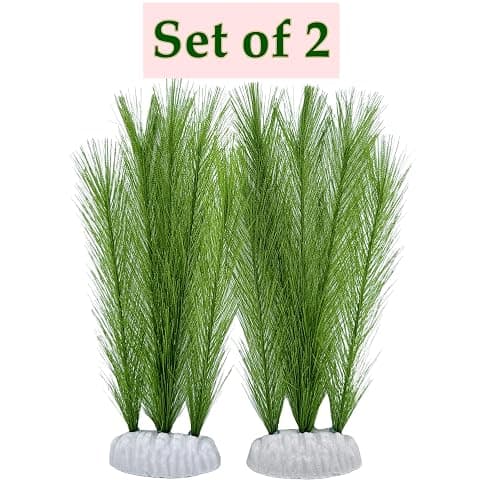 M2cbridge Plastic Fish Tank Plants Soft Silk Water Grass Reptile Waterweed for Terrarium Simulate Aquatic and Aquarium Landscape(2pcs,8") thumbnail 4
