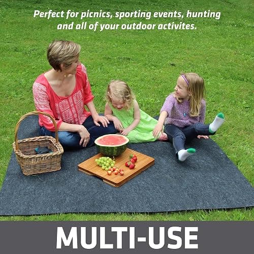 Drymate Tent Carpet Mat, Protective Waterproof Liner Keeps You Warm & Dry, Camping Floor Rug Accessory, Durable, Lightweight, Soft & Comfortable, Trimmable Material (USA Made) (Charcoal) - Charcoal Grey - 7'4" x 8'4" (Rectangular) thumbnail 6
