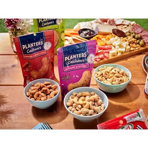 PLANTERS Cashews Cinnamon & Brown Sugar - Trail Mix Snack Pack - Snacks with Cinnamon & Brown Sugar, Snack Pack, Party Trail Mix, 5 Oz Bag thumbnail 6