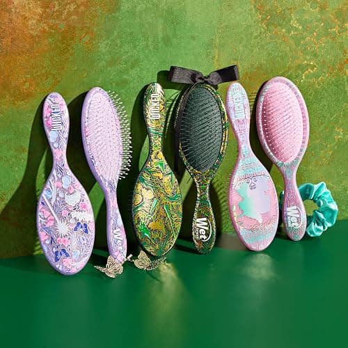 Wet Brush Original Detangler Friendship Kit (Wicked For Good) – Holiday Gift or Stocking Stuffer for Women & Men, Includes Hair Brush & Scrunchie with IntelliFlex Bristles for Wet & Dry Hair thumbnail 10