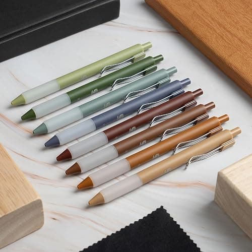 BLIEVE Gel Pens - Earthy, Matte Finish, Smooth Writing, No Bleed - For Journaling, Bible Notes, Drawing - Cute School Supplies, 8 Pack thumbnail 4