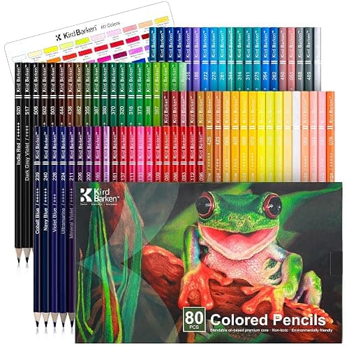 Kird Barken 80PCS Colored Pencils for Adult Coloring Books, Soft Core,Ideal for Drawing Blending Shading,professional Color Pencils Set - Image 1