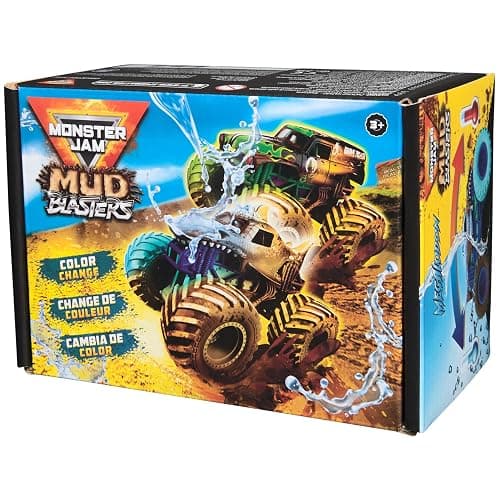 Monster Jam Mud Blasters, Grave Digger and Megalodon Color Changing Trucks 2-Pack, 1:64 Die Cast Vehicle, Kids Toys for Boys and Girls 3 and Up thumbnail 8