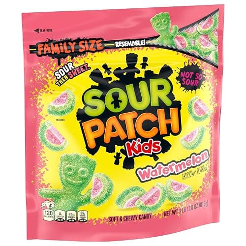 SOUR PATCH KIDS Watermelon Soft & Chewy Candy, Family Size, Bulk Candy, 1.8 lb thumbnail 9