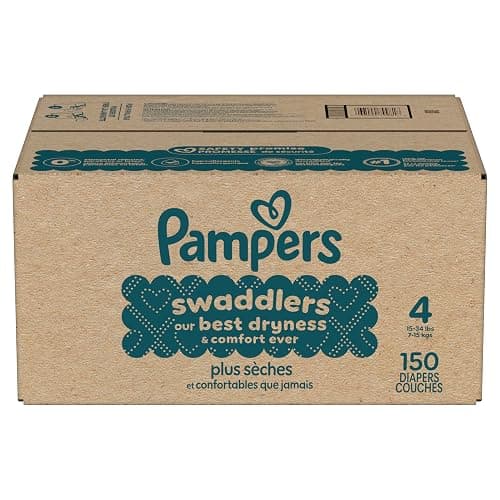 Swaddlers Diapers, Size 4 (15-34 lbs), 150 Count, Fragrance Free, Hypoallergenic, Absorbent, Pediatrician Recommended, Skin Safe thumbnail 14