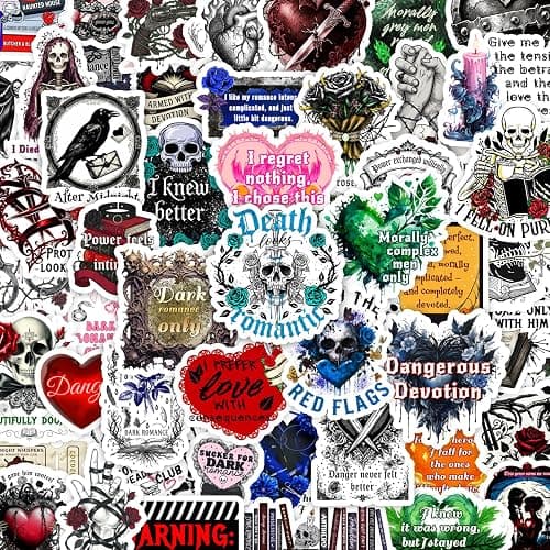 200PCS Dark Romance Book Stickers, Vinyl Spicy Romance Bookish Stickers for Adults, Journaling, Scrapbooking, Kindle & Laptop - Image 1