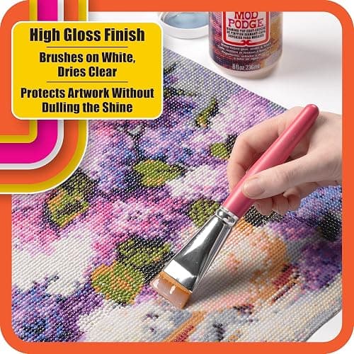 Mod Podge Diamond Top Coat, Premium All-in-One Glue, Sealer, and Finish Perfect for Preserving Diamond Puzzle Arts and Crafts Projects, CS27590 thumbnail 4