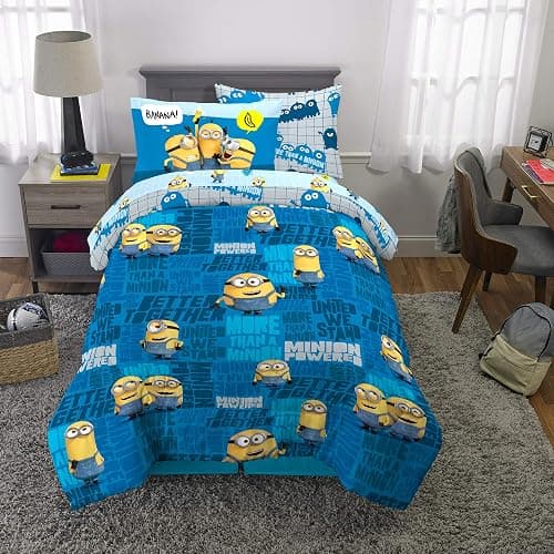 Franco Kids Bedding Super Soft Comforter and Sheet Set with Sham, 5 Piece Twin Size, Minions The Rise Of Gru thumbnail 2