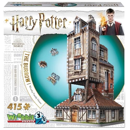 Wrebbit3D Harry Potter 3D Puzzle Model of The Burrow Weasley Family Home | 415 Jigsaw Puzzle Pieces | Build and Journey Through The Wizarding World - Image 1