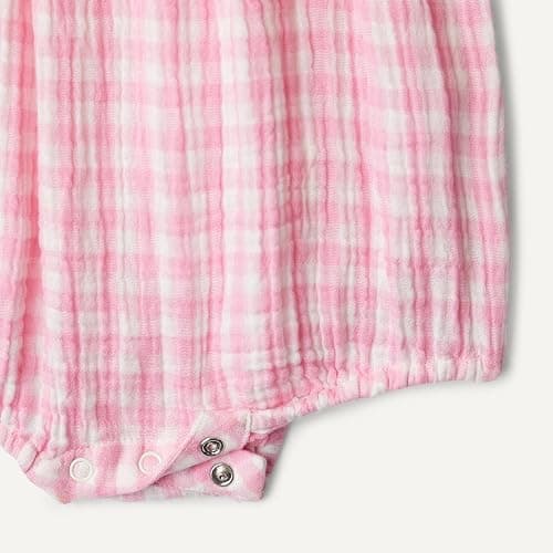 Amazon Essentials x Sofia Grainge Baby Girls' Cotton Gauze Sleeveless Romper thumbnail 3
