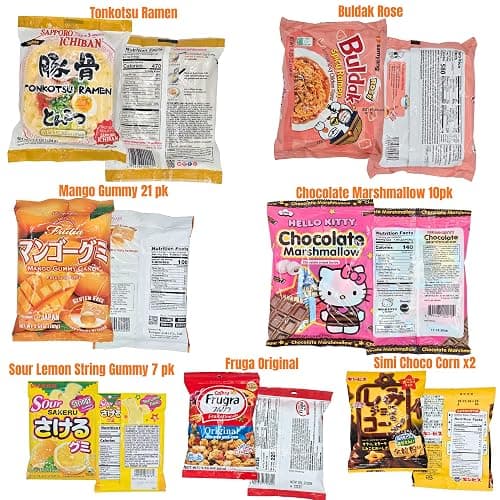 SNACKZON – Mega Variety Pack of Japanese & Korean Treats, Chips, Ramen, Candy & Cookies – Ultimate Gift Care Package for College Students, Office, & Family thumbnail 6