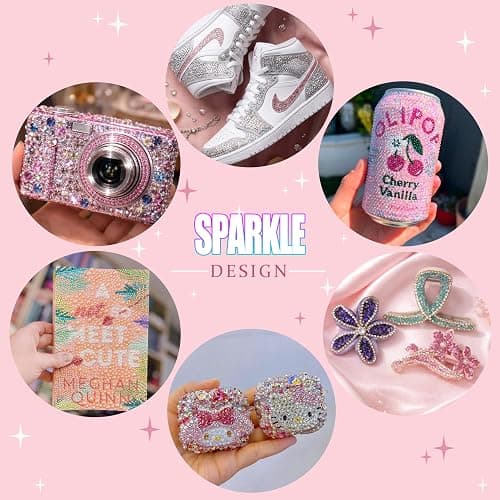 LERBOU 108000Pcs Bedazzling Rhinestone Kit, 12 Colors 3mm Gems | 108,000 3mm Flatback Rhinestones in 12 Colors With Picker Tools for Nail Art, Crafts, Clothing, Shoes & Face Decor thumbnail 4