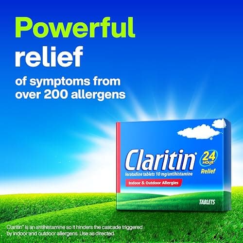 Claritin Allergy Medicine for Adults, 24-Hour Non-Drowsy Loratadine 10mg Pills, Antihistamine, 30 Tablets + 1ct On-The-Go Relief thumbnail 2
