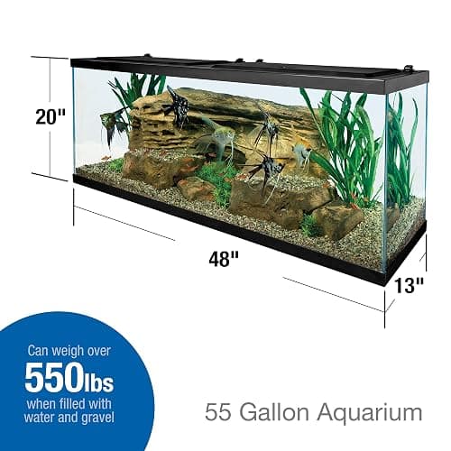 Tetra Glass Aquarium 55 Gallons, Rectangular Fish Tank (NV52018) - Image 1