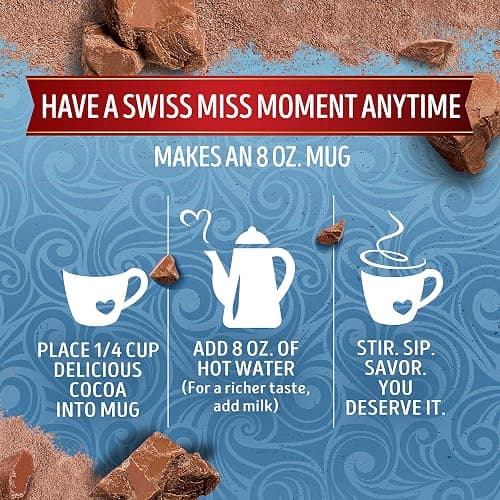 SWISS MISS Milk Chocolate Flavored Hot Cocoa Mix, 38.27 OZ Square Canister thumbnail 6