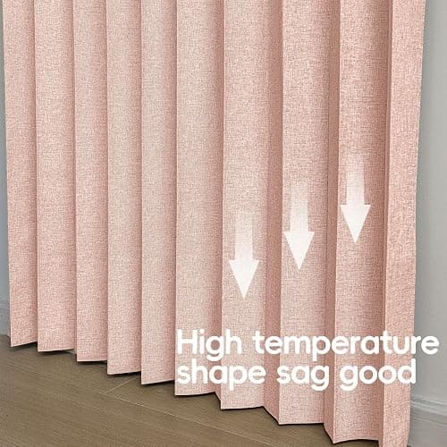 Jilron 100% Blackout Fabric Folding Door Curtain with Magnetic Closure - Accordion Style for Sliding Doors, Closets,Wardrobe and Temporary Door Solutions Doorway Curtains（W42 x L78, Pink，1 Panel） thumbnail 7