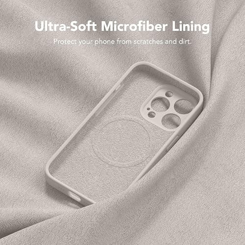 SuydanBox Magnetic for iPhone 14 Pro Max Case, Compatible with MagSafe, [Full Camera Protection][Screen Protector] Silicone Shockproof Protective Phone Case for iPhone 14 Pro Max 6.7", Stone thumbnail 8