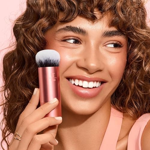 Real Techniques Bubble Blending Makeup Brush, Multipurpose Foundation Brush For Liquid, Cream, & Powder Products, Unique Round Brush Head, Synthetic Bristles, Vegan & Cruelty Free, 1 Count thumbnail 4