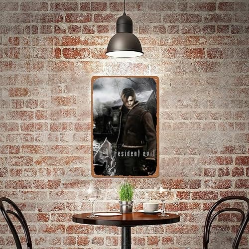 C597 Vintage Signs Leon S. Kennedy Biohazard Residence Evil 4 Premium Poster Metal Signs Poster Wall Decor Design for Cafes Bar Pub Beer Club Wall Home Decor 8x12inch_1 thumbnail 7