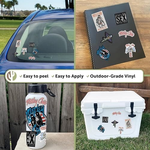 Desert Cactus Motley Crue Sticker Vinyl Decal Laptop Water Bottle Car Scrapbook Sheet (Type 2 V6) thumbnail 2