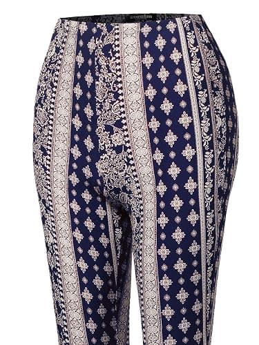 SSOULM Women's Stretchy Wide Leg High Waist Bell Bottom Flare Pants with Plus Size thumbnail 5