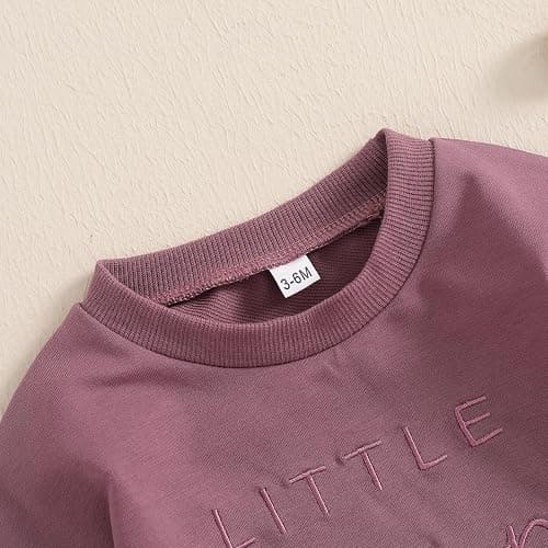 VISGOGO Newborn Baby Girl Boy Bubble Romper 3 6 9 12 18M Onesie Sweatshirt Long Sleeve Oversized Fall One-Piece Bodysuit thumbnail 5