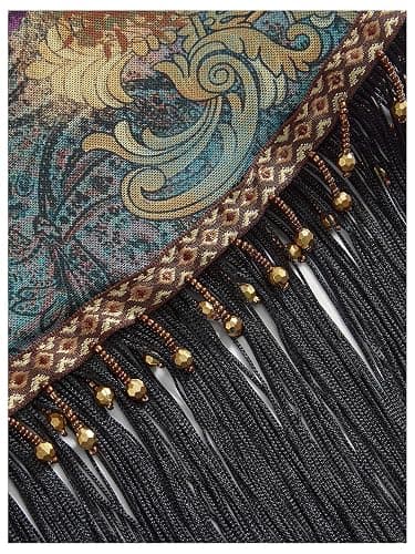 MakeMeChic Women's Wrap Fringe Skirt Beach Cover Up Low Waisted Tie Side Boho Swim Suit thumbnail 4