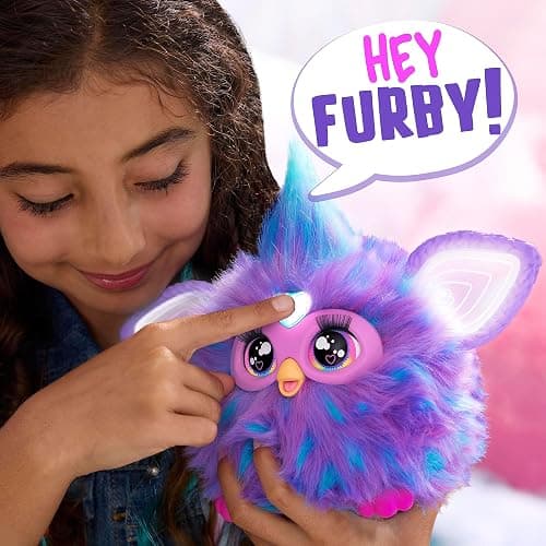 Furby Purple, 15 Fashion Accessories, Interactive Plush Toys for 6 Year Old Girls & Boys & Up, Voice Activated Animatronic thumbnail 2