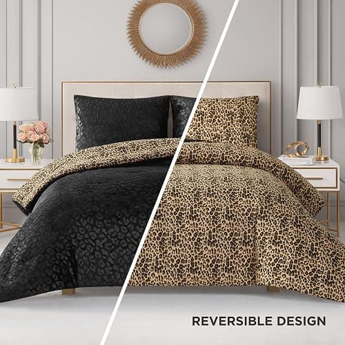 Juicy Couture reversible leopard comforter set for queen/full thumbnail 2