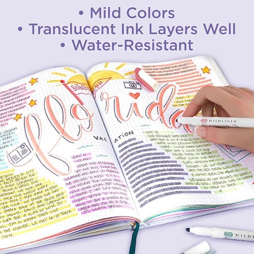 Zebra Pen Mildliner Dual-Tip Highlighter Marker Set, Broad and Fine Point Tips, No Bleed, Ideal for Bible Highlighting & Giftable Art Supplies, Assorted Neutral and Gentle Ink Colors, 10-Pack (78701) thumbnail 5