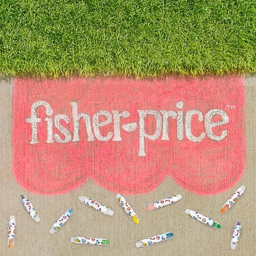 Fisher-Price™ Dustless Chalk Set - 12 Bright Colors with Adjustable Holders, Portable Storage Case, Washable Art Supplies, Safe & Non-Toxic, Draw on Chalkboards, Sidewalks, and Paper thumbnail 2