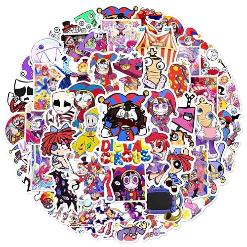 60Pcs The Amazing Digital Circus TADC Stickers | Waterproof Vinyl Decals for Laptop, Water Bottle, Journal, Phone Case, Scrapbook, Skateboard thumbnail 3