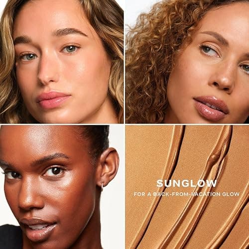 Saie Glowy Super Gel - Hydrating Makeup Primer and Illuminating Glow Serum Enriched with Vitamin C and Squalane Oil - All-Over Liquid Highlighter Makeup for Instant Glass Skin - Sunglow (1 oz) thumbnail 5
