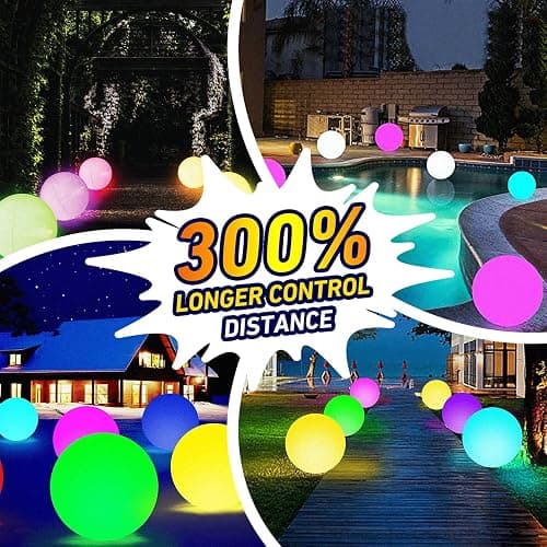 Pool Toys - LED Beach Ball with Remote Control - 16 Colors Lights and 4 Light Modes, 100ft Control Distance - Outdoor Beach Party Games for Kids Adults, Pool Patio Garden Decorations (1PCS). thumbnail 5