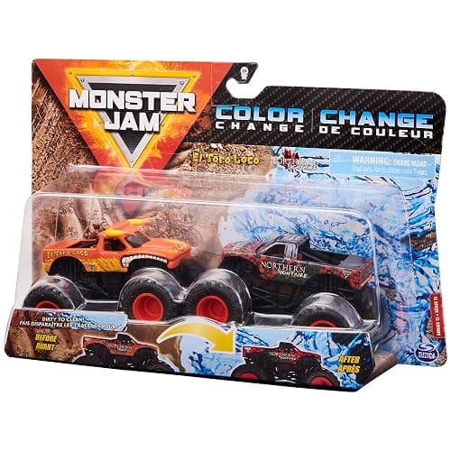 Monster Jam, Official El Toro Loco vs. Northern Nightmare Color-Changing Die-Cast Monster Trucks, 1:64 Scale thumbnail 5