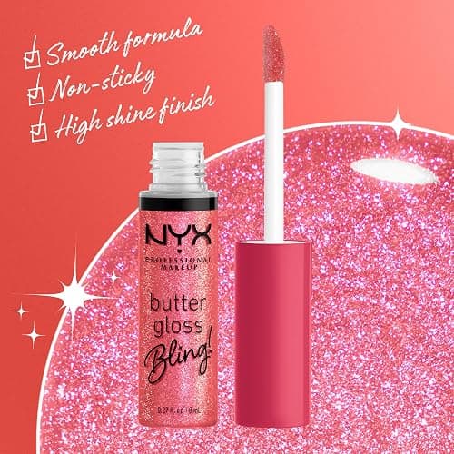 NYX PROFESSIONAL MAKEUP Butter Gloss Bling Lip Gloss, Non Sticky and Shiny Vegan Lip Makeup - She Got Money thumbnail 3