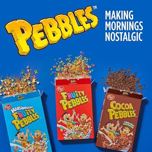 Marshmallow Fruity PEBBLES Breakfast Cereal for Kids, Gluten Free, Made with Sweetened Puffed Rice, 30 oz Bag (Pack of 2) thumbnail 7