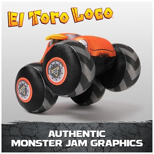 Monster Jam El Toro Loco 7-Inch Plush Truck with Lights & Sounds | Includes 1 Plush Truck, Soft Body with Squishy Tires, Cuddly Pretend Play, Toys for Ages 3 and Up thumbnail 2