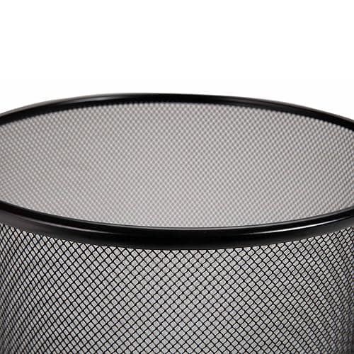 2-Pack 6-Gallon Round Steel Mesh Trash Can, Recycling Wastebasket, Black | Versatile and ventilated bin measures 13.75" high with a 11.5" top diameter thumbnail 2