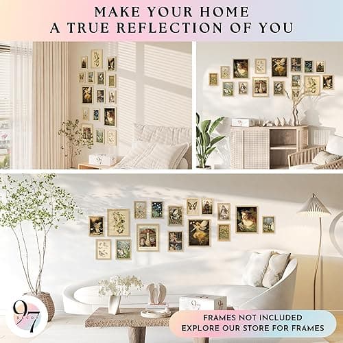 97 Decor Vintage Fairycore Decor - Fairy Art Prints Aesthetic, Cottage Core Wall Art Posters, Fairy Pictures Cottagecore Mushroom Pictures, Earthy Goblincore Decorations for Bedroom Home (8x10 Unframed) - Fairycore Gx8x10 - UNFRAMED thumbnail 4