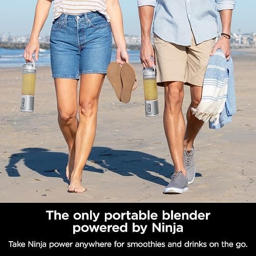 Ninja BC151WH Blast Portable Blender, Cordless, 18oz. Vessel, Personal Blender-for Shakes & Smoothies, BPA Free, Leakproof-Lid & Sip Spout, USB-C Rechargeable, Dishwasher Safe Parts, White thumbnail 3