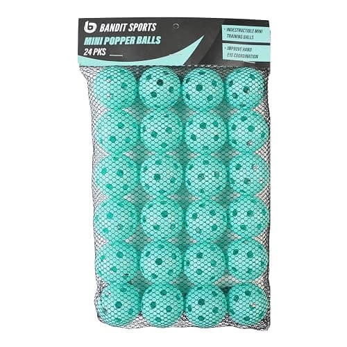 Bandit Sports Mini Tee Popper and Mini Popper Ball Pack Bundle, 24 Pack of Balls, Baseball Training Equiptment thumbnail 3