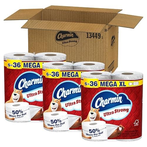Charmin Ultra Strong Toilet Paper, 18 Mega XL Rolls = 108 Regular Rolls thumbnail 13
